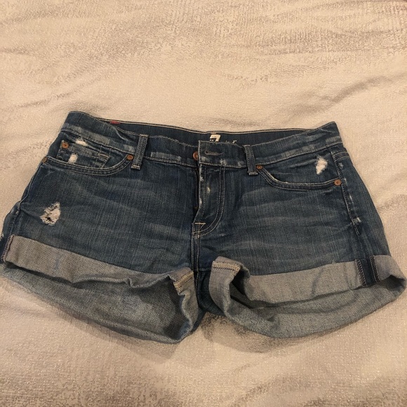7 For All Mankind Pants - 7 for all mankind denim shorts size 28